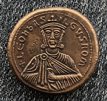 Bizantijos Imperijos 1 Follis 886-912 kopijuoti monetas, 25MM