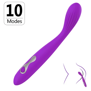 18cm Stick Vibratoriai Moterims Klitoris Spenelių Stimuliatorius Makšties Analinis Kaištis Slim Dildo Moterų Masturbator Sekso Žaislai Suaugusiems Erotiniai