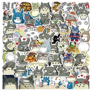 10/30/50Pcs Mielas Anime Hayao Miyazaki Totoro Lipdukai, Nešiojamas Bagažo užrašų knygelė Gitara Dviratį Lipdukas Animacinių filmų Vandeniui Vaikų Žaislas