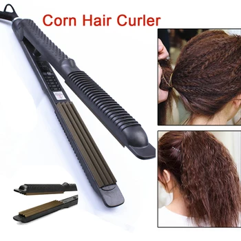 Kukurūzų Hair Curler Greitai, Šildymo Gofruoti Plaukai Garbanoti Geležies Elektriniai Plaukų Crimper Dvejoti Geležies Nelygumai už Plaukų Formavimo Priemonė