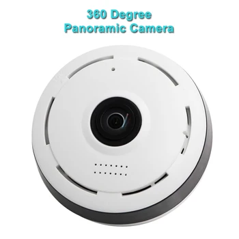 360 Plataus Kampo Fisheye Wifi Mini Kamera, Wireless 1080P VR Panoraminis IP Camera Phone 