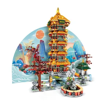 Kinų Senovės Blokai Gatvės Geltona Krano Bokštas Pavilion Princo Teng Senosios Architektūros Pavyzdys Vaikams Žaislai Berniukams Dovana