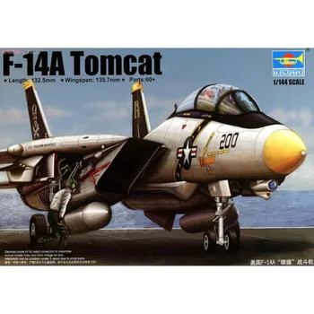 Modelio Surinkimo Rinkinys 1/144 F-14A Tomcat Kovotojas Modelio Orlaivio Modelis 03910