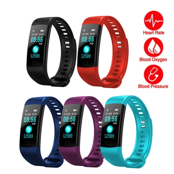 Y5 Smart Watch Vyrų Spalvotas Ekranas Fitness Tracker Stebėti Širdies Ritmą, Kraujo Spaudimą, Stebėti Pedometer Skambučių Priminimas Smart Apyrankė