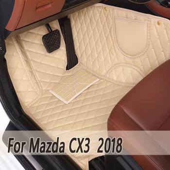 100% Tinka Užsakymą Odos Automobilio Grindų Kilimėlis Mazda CX3 2018 Kilimai Kilimėliai Pėdų Pagalvėlės Priedai