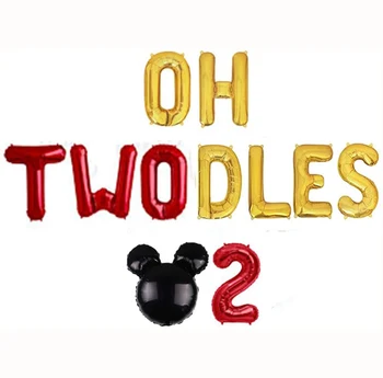 Oi Twodles Gimtadienio Balionai Gimtadienio Reklama Mickey Mouse Šalies Prekių Skaičius 2 Balioną už 2-asis Antrosios Šalies Apdaila