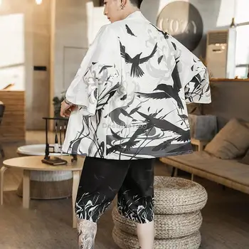 2023 kimono vyrai, Japonų tradicinė Kinų atsitiktinis šortai tiktų palaidi kailio vyras 5XL cardigan harajuku streetwear kostiumas q140