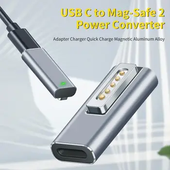 Adapteris, Įkroviklis Greitai Įkrauti Maitinimo Adapteris Magnetinis Aliuminio Lydinio PD USB C-Mag-Saugus 2 Energijos Konverteris, skirtas MacBook Air/Pro