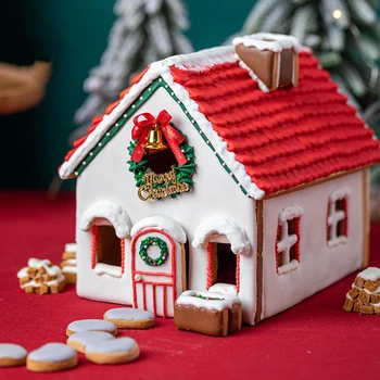 Nerūdijančio Plieno Kalėdų Cookie Cutters Nustatyti Pelėsių Meduoliai Su Imbiero Priedais Namai Biscoito Sausainių Formų Kalėdų Medžio Kepimo Priedai 2022
