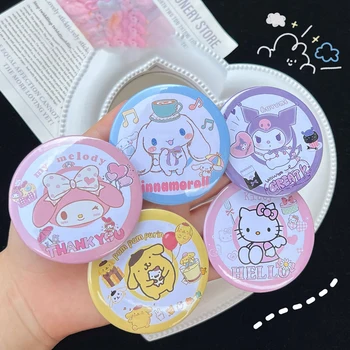 Sagė Kuromi Sanrio Pin Melodija Cinnamoroll Hello Kitty Kawali Lėlės, Žaislai, Aksesuarai, 5Cm Ženklelis Vaikams Dovanas Vaikų