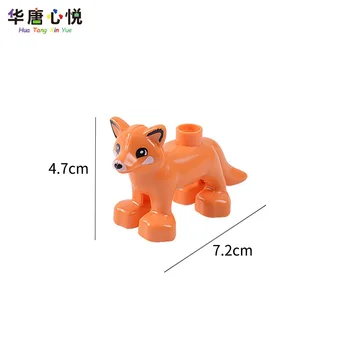 Didelis Dydis Gyvūnų Serijos Fox Mielas Pet Surinkti Žaislą, Statyba Blokai Švietimo Žaislai Vaikas Dovanų Rinkinys Didelių Dalelių Gyvūnų Mini Modelis
