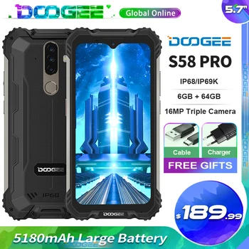 DOOGEE S58 Pro Mobiliojo Telefono 5.71