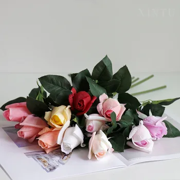 Imituojamas Drėkinamasis Rožių Viena Ranka jaučiamas Rose Namų Puošybai Netikrą Gėlių Modeliavimas Gėlė Rožė