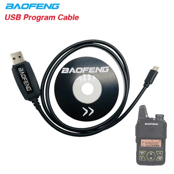 Baofeng Mini Walkie Talkie BF-T1 UHF 400-470MHz Kumpis FM dvikrypčio Radijo ryšio Su Ausinė Originalūs Priedai USB Programavimo Kabelis