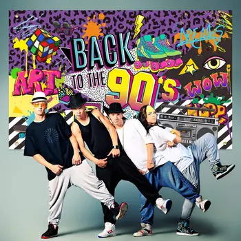 90-ŲJŲ Fone Hip-Hop Grafiti Plytų Sienos, Retro Radijo Mados Fotografijos Fone Atgal į 90-ŲJŲ Šalies Reklama, Dekoracijos
