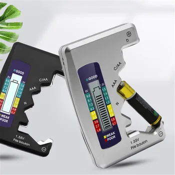 C/AAA/D/N/ 9V (6F22) ir 1,5 V Baterijos Mygtuką BatteriesTester LCD Ekranas Baterijos Įtampos Matavimo Prietaisas