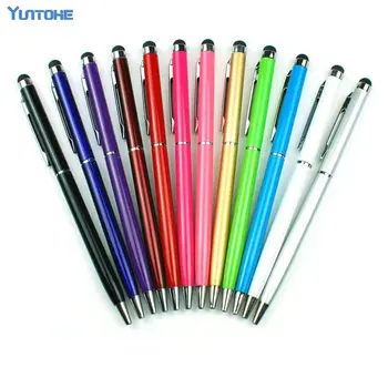 300pcs/daug Aukštos Kokybės 2-1 Touch Stylus Pen Spalvinga Kristalų Capacitive Touch Pen, skirta 