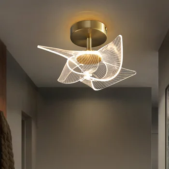 Šiaurės Stiliaus Meno vėjo malūnas lempa LED Lubų šviestuvas Miegamojo Lovos Salonas Fone sienų Apdailai Pandent Šviesos Patalpų Apšvietimas