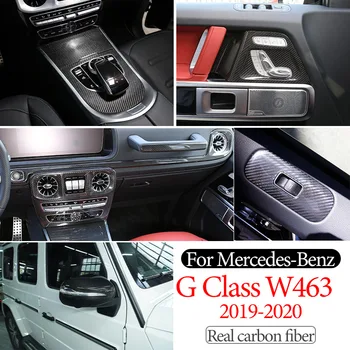 Mercedes-Benz G-Klasė W463 19-20 Automobilio Salono Nekilnojamojo Anglies Pluošto Center Control Panel Langas Mygtukas Rėmo Lipdukas Priedai