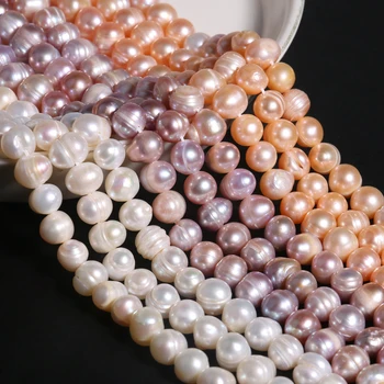 3-9mm Natūralių Gėlavandenių Perlų Balta Rausva Purper Netaisyklingos Ovalios Prarasti Perlų Papuošalai Priėmimo 