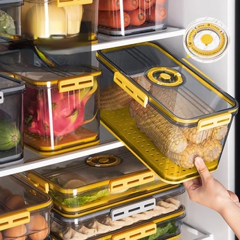 Maisto produktų Laikymo Virtuvės organizatorius Konteinerį PET Antspaudas Stabili Skardinės Šaldytuvas Didelės talpos, Šviežių Kiaušinių, Daržovių, Vaisių, Saugojimo Dėžutė