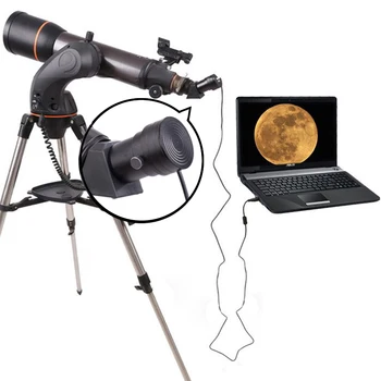 Teleskopas 130W Pikselių 1.25 colio USB Digital Objektyvo Elektroninių Okuliaro Kamera Astronominis Teleskopas Priedų Prijungimas
