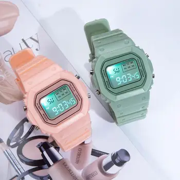 Prabangūs moteriški Laikrodžiai Mada Sporto Laikrodis Sustoti Žiūrėti Vandeniui LED Skaitmeninės Elektronikos Žiūrėti Moterims, Moteriška 2022 Reloj Mujer