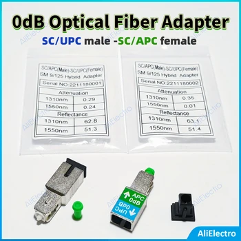 Naujas 0dB SC/UPC vyrų -SC/APC moterų optinio pluošto adapteris 1310nm 1550nm attenuator Tarpusavio konversijos dviejų rūšių jungtys