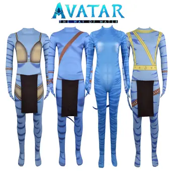 Anime Filmo Jake Sull Avataras Neytiri Cosplay Kostiumų Mėlyna Ankštų Jumpsuits Vyras Moteris Suaugusiųjų Bodysuit Helovinas Kostiumas Šalis