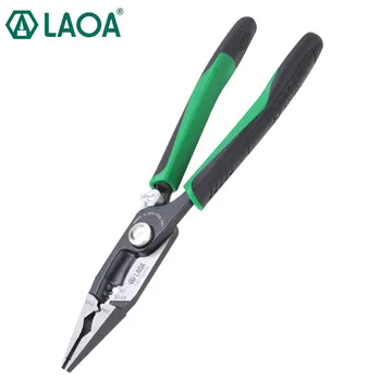 LAOA 8 colių Užspaudimo Įrankiai Multitool Adatos Replės Replės Kabelį Wire Stripper Aalicate Ilgos Replės Su Užrakto Functio