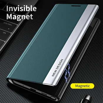 Flip Case For Samsung Galaxy Note 8 9 10 Plius 20 Ultra M11 M21 M31S M51 Prabanga Piniginės Stovėti Knygos Viršelio Telefono Coque Magnetinių Pagalvių