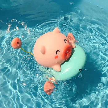 Kūdikių Vonios Žaislas Animacinių filmų Kiaulių Kūdikiams Vandens Žaislas Plaukti Vėžlys Wrap-up Grandinės Clockwork Vaikams, Žaislai, Vaikiška 3 Metų