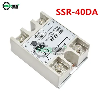 SSR-40DA Solid State Relay Inpute 3-32V DC 24-380V AC Outpute DC-AC Relės Konverteris SSR 40DA